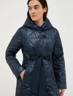 Quilted hooded coat