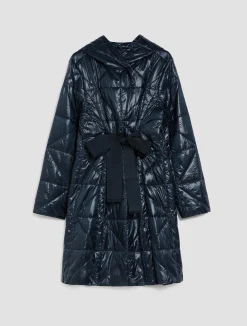 Quilted hooded coat