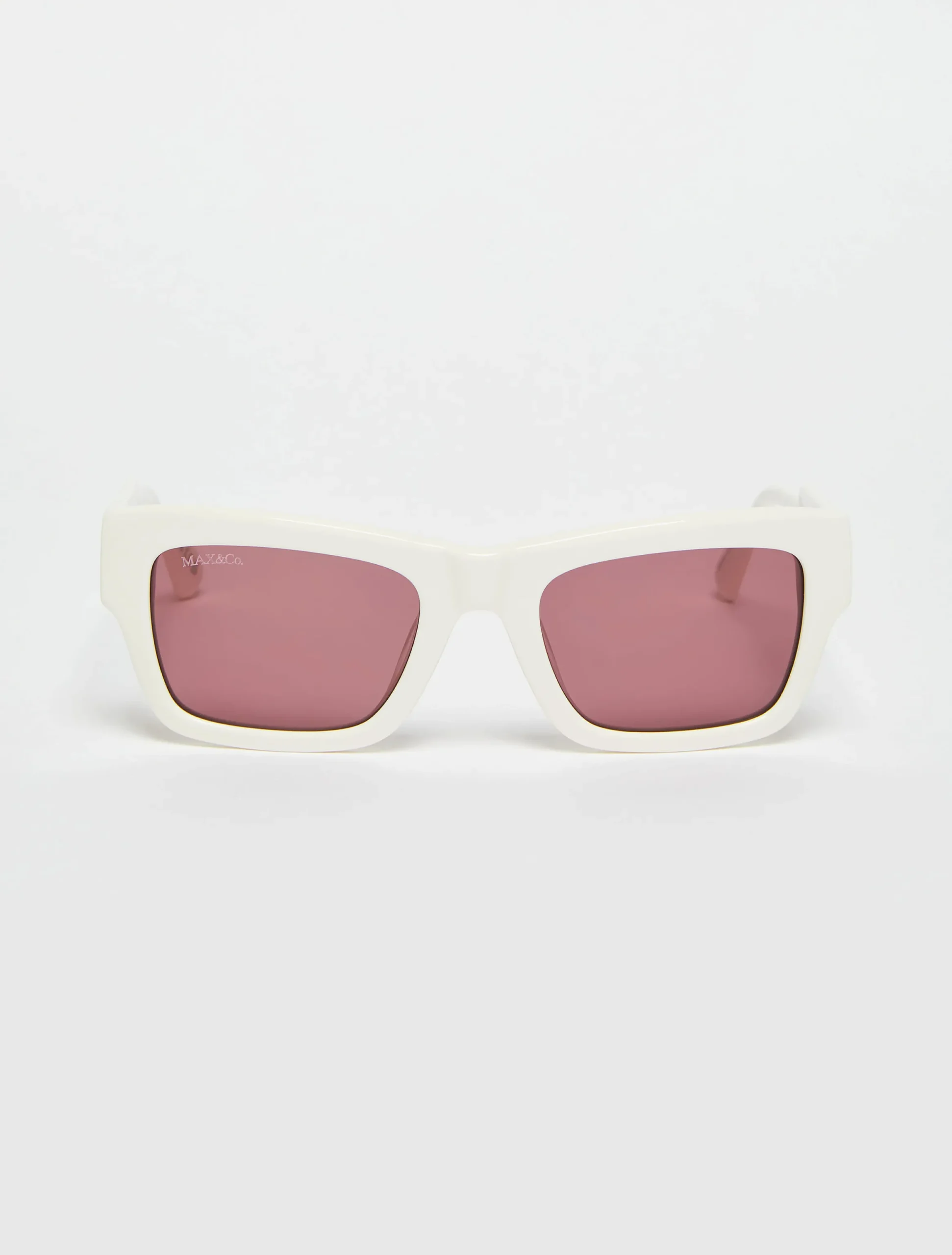 Rectangular acetate glasses