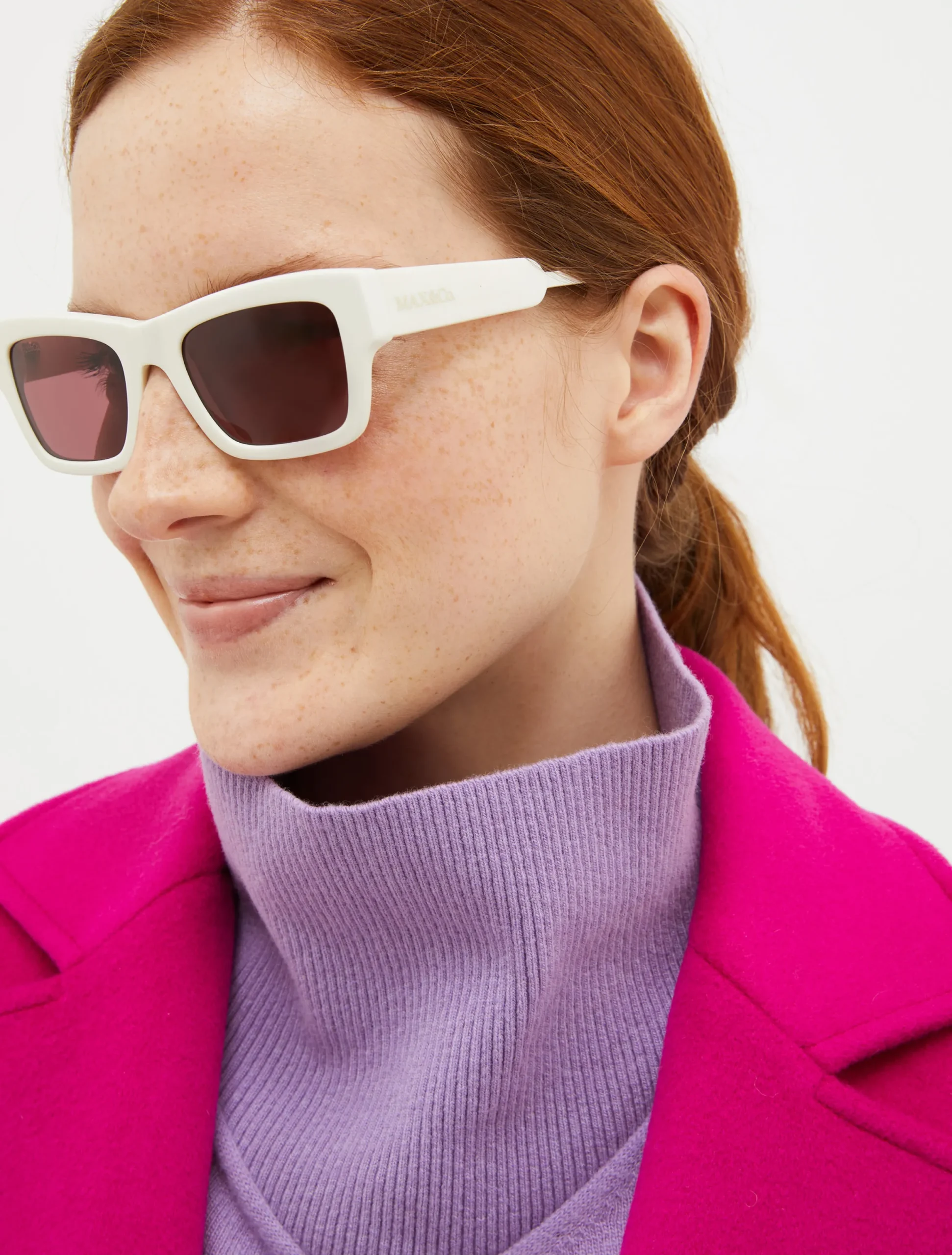 Rectangular acetate glasses