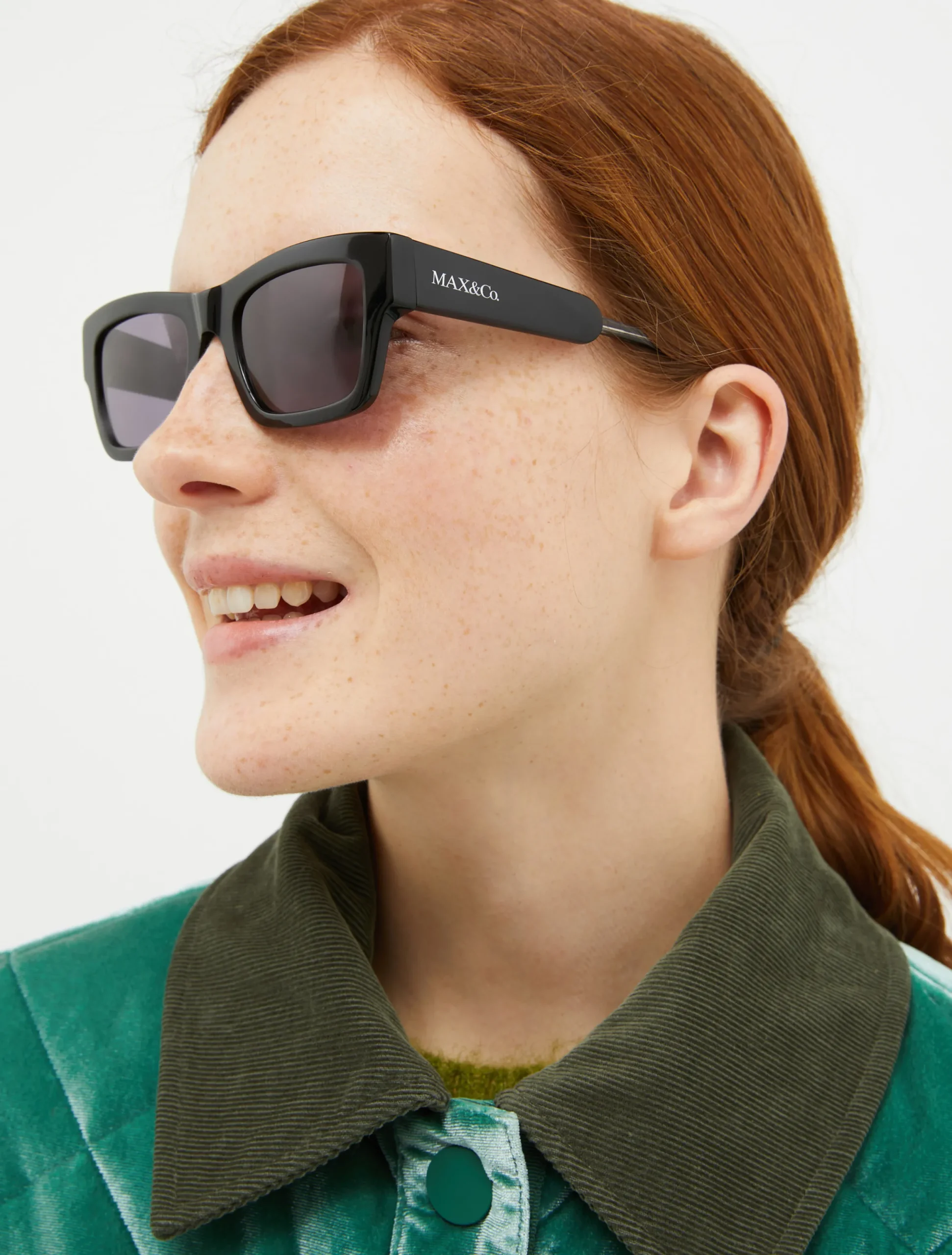 Rectangular acetate glasses
