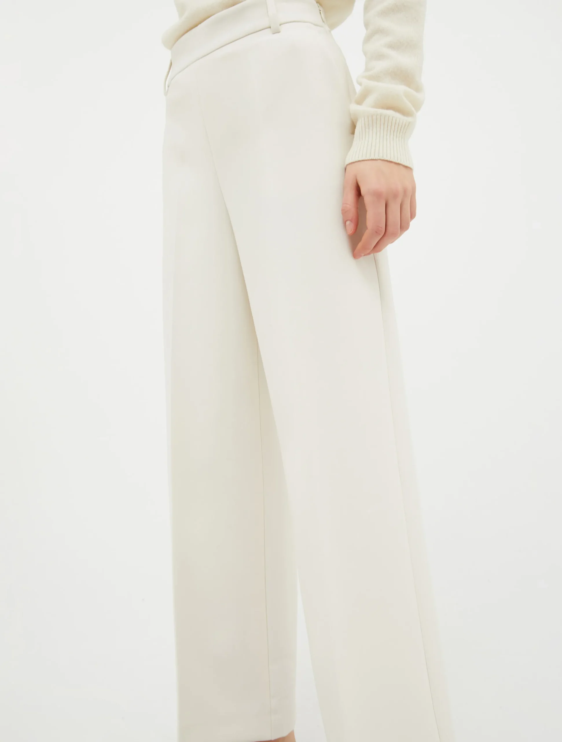 Relaxed-fit double-cloth trousers