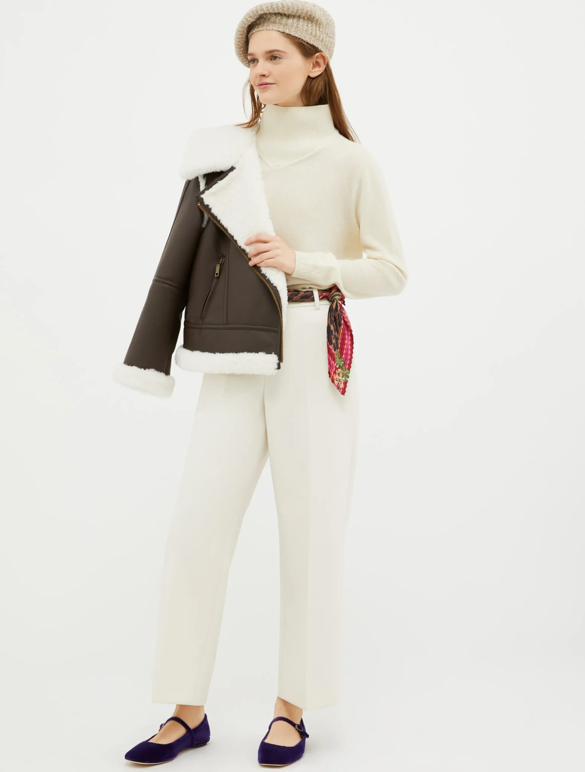 Relaxed-fit double-cloth trousers