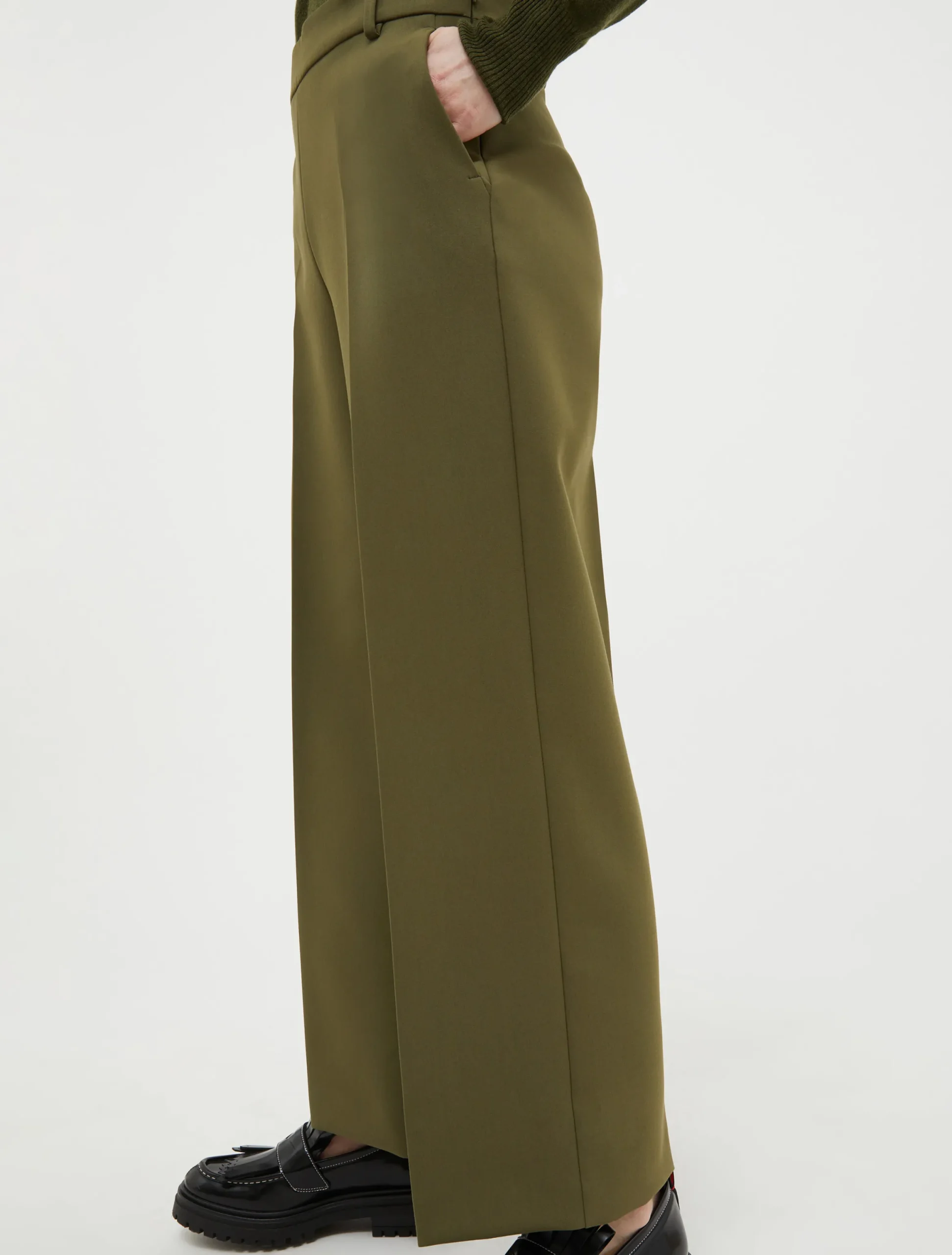 Relaxed-fit double-cloth trousers
