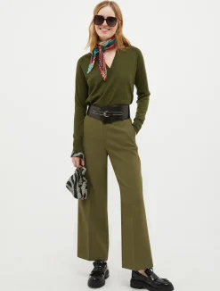 Relaxed-fit double-cloth trousers