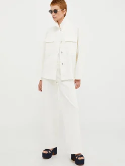 Relaxed-fit drill shacket