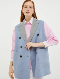 Reversible, double-sided wool coat