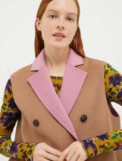 Reversible, double-sided wool coat