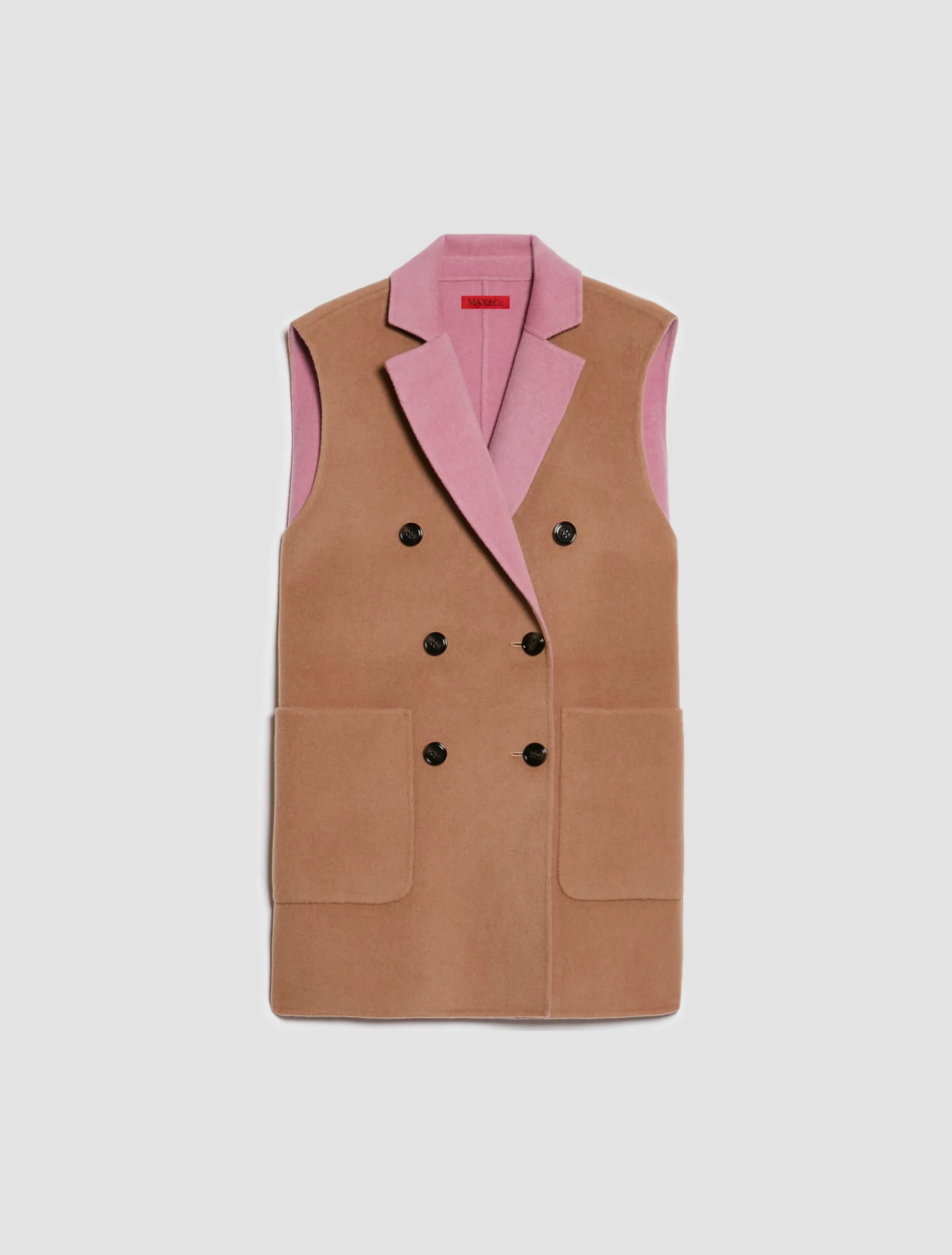 Reversible, double-sided wool coat