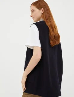 Reversible, double-sided wool coat
