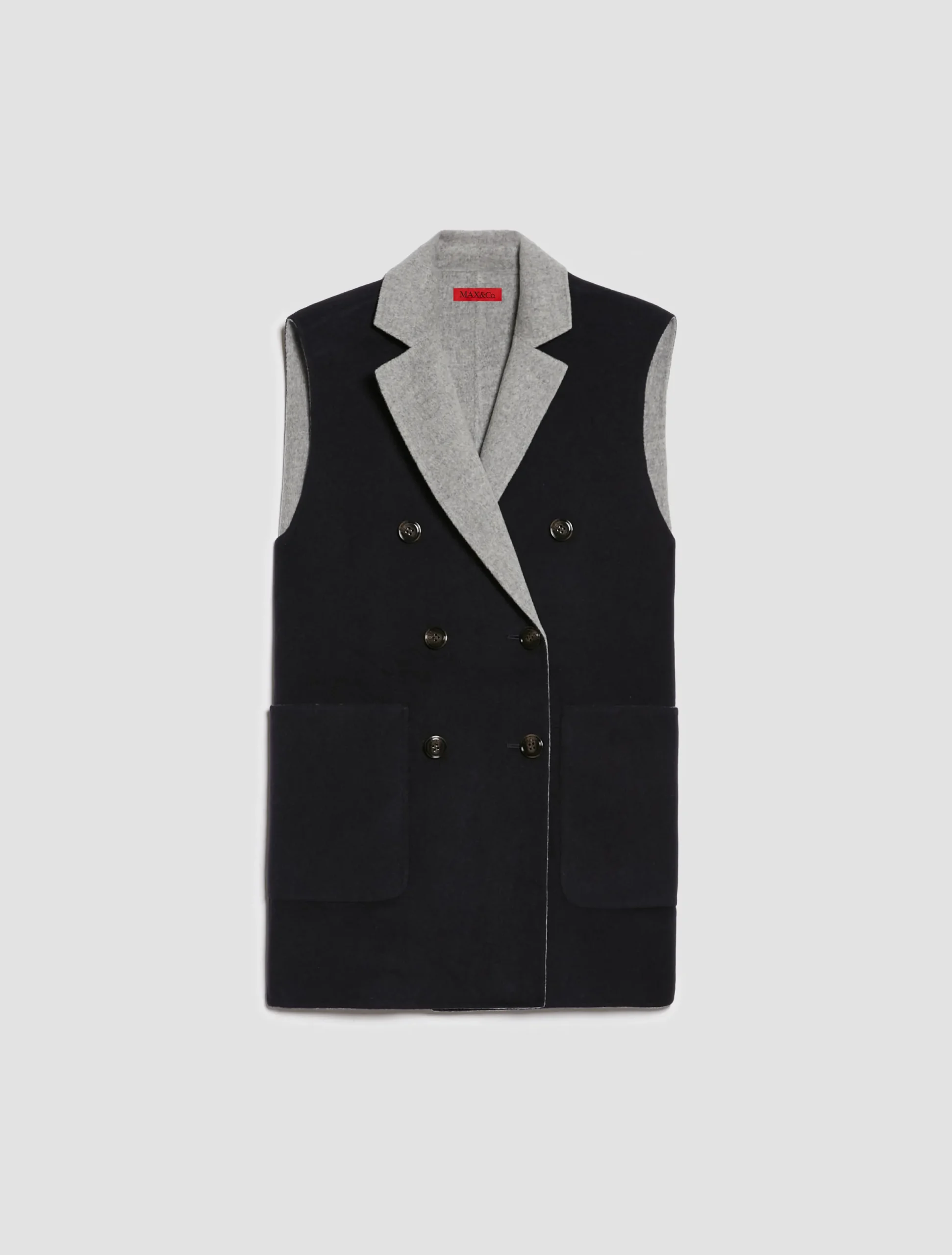 Reversible, double-sided wool coat