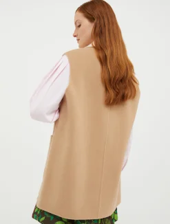Reversible, double-sided wool coat