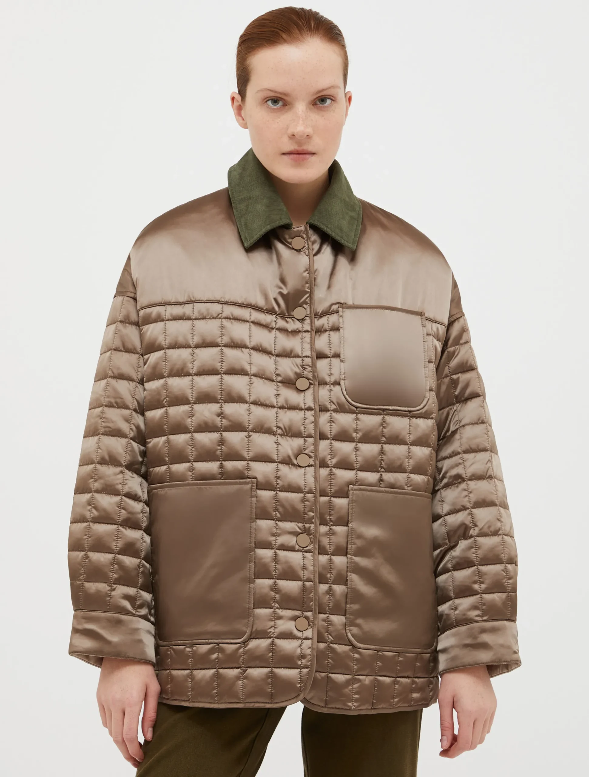 Reversible padded shirt jacket