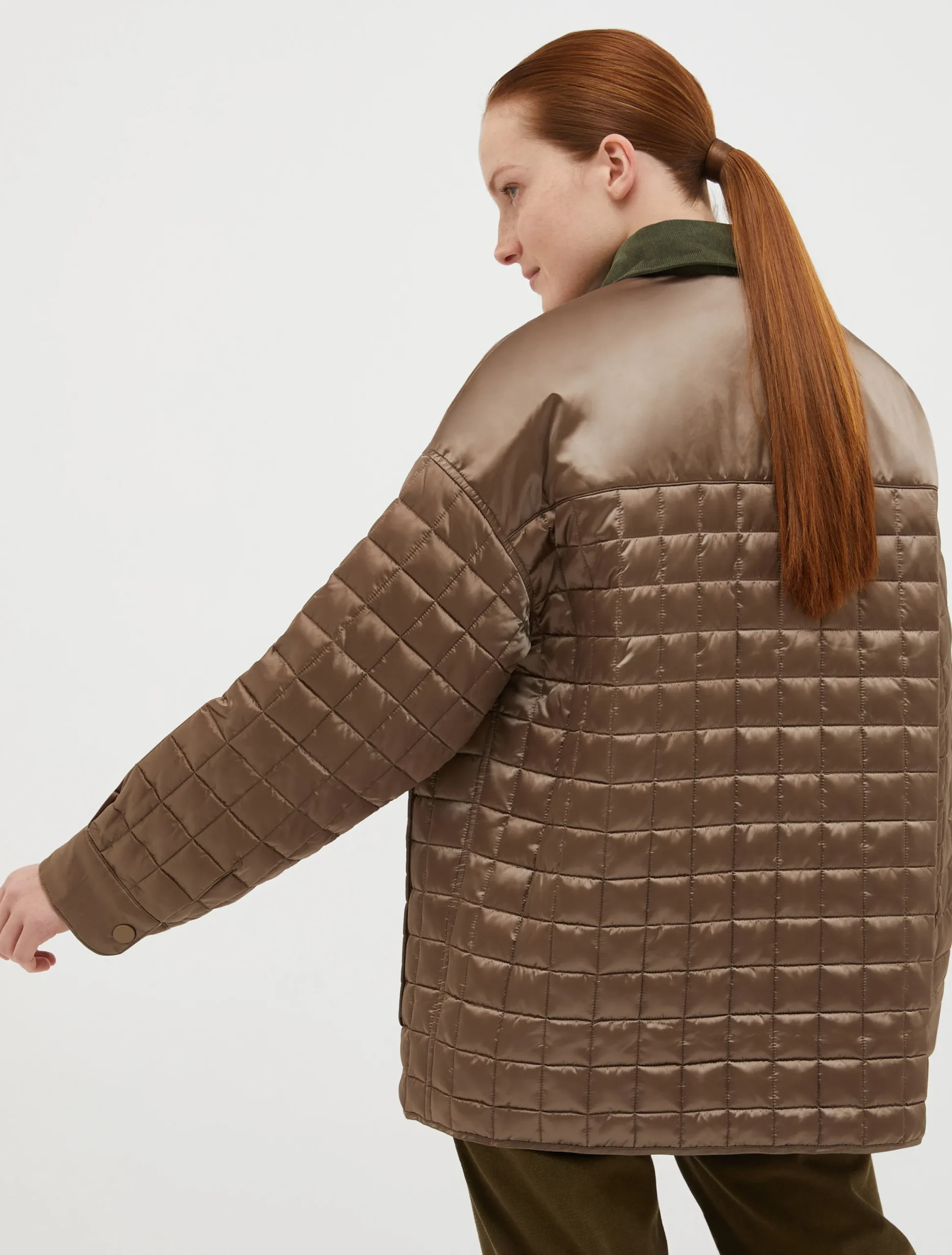 Reversible padded shirt jacket