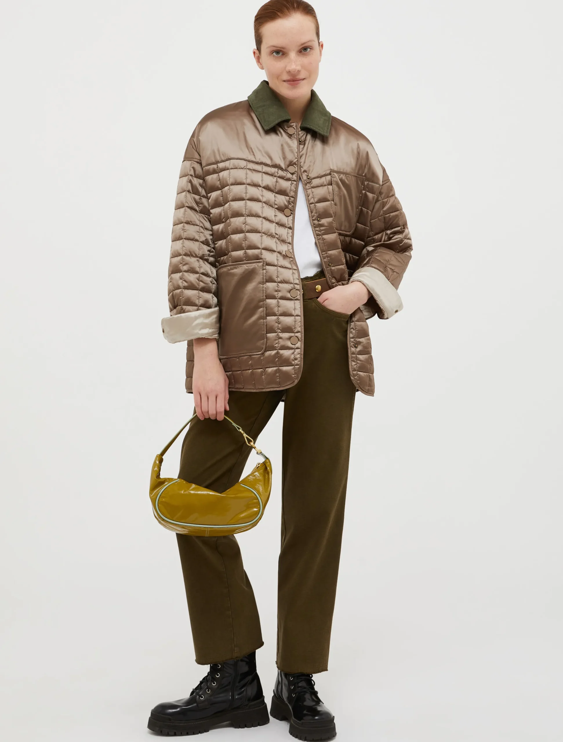 Reversible padded shirt jacket