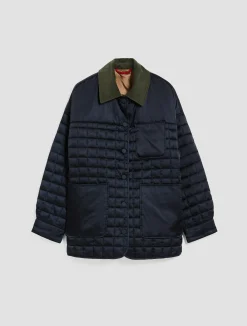 Reversible padded shirt jacket