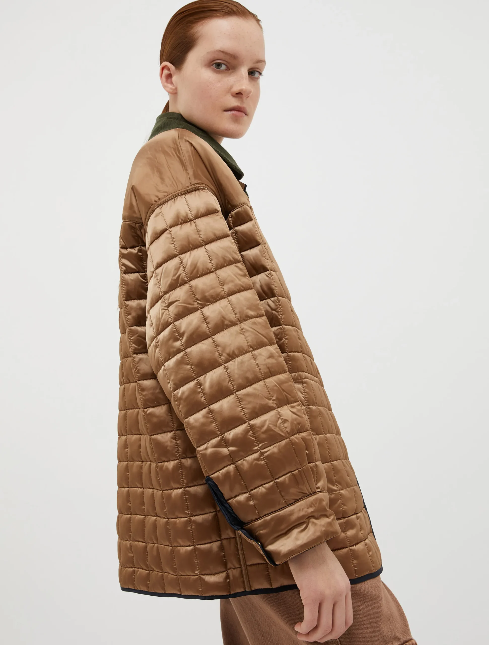 Reversible padded shirt jacket