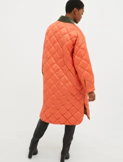 Reversible quilted coat