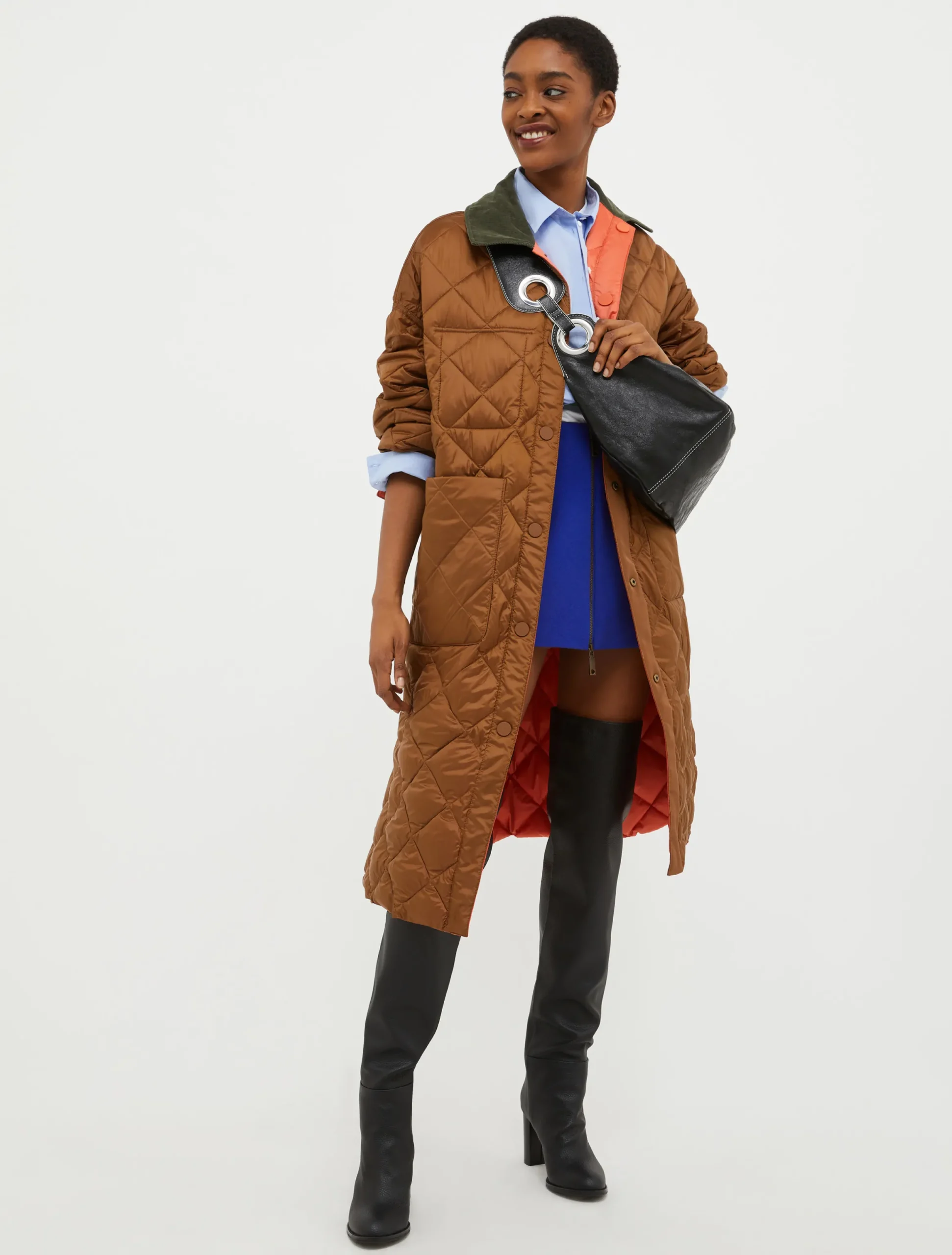 Reversible quilted coat