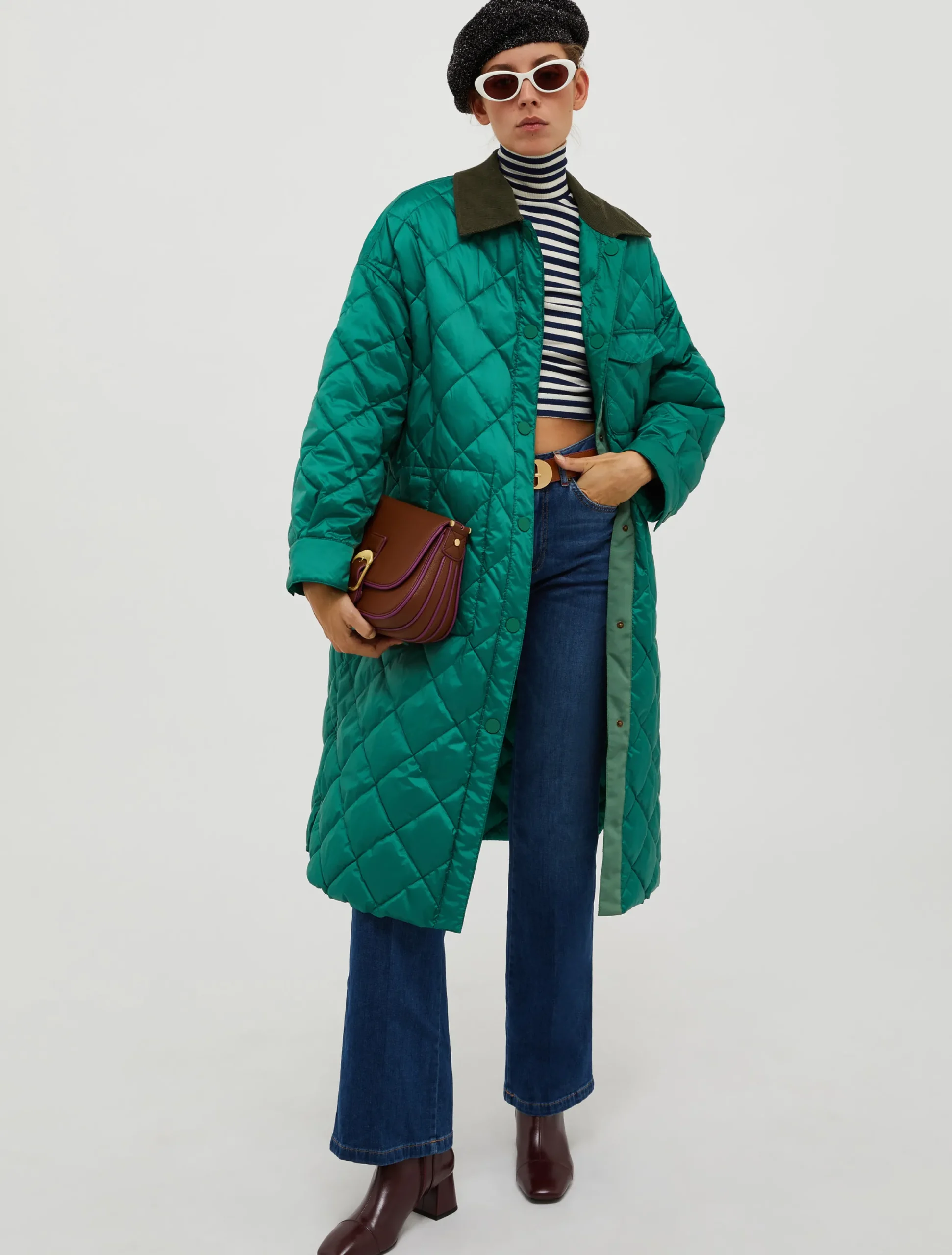 Reversible quilted coat