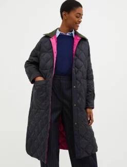 Reversible quilted coat