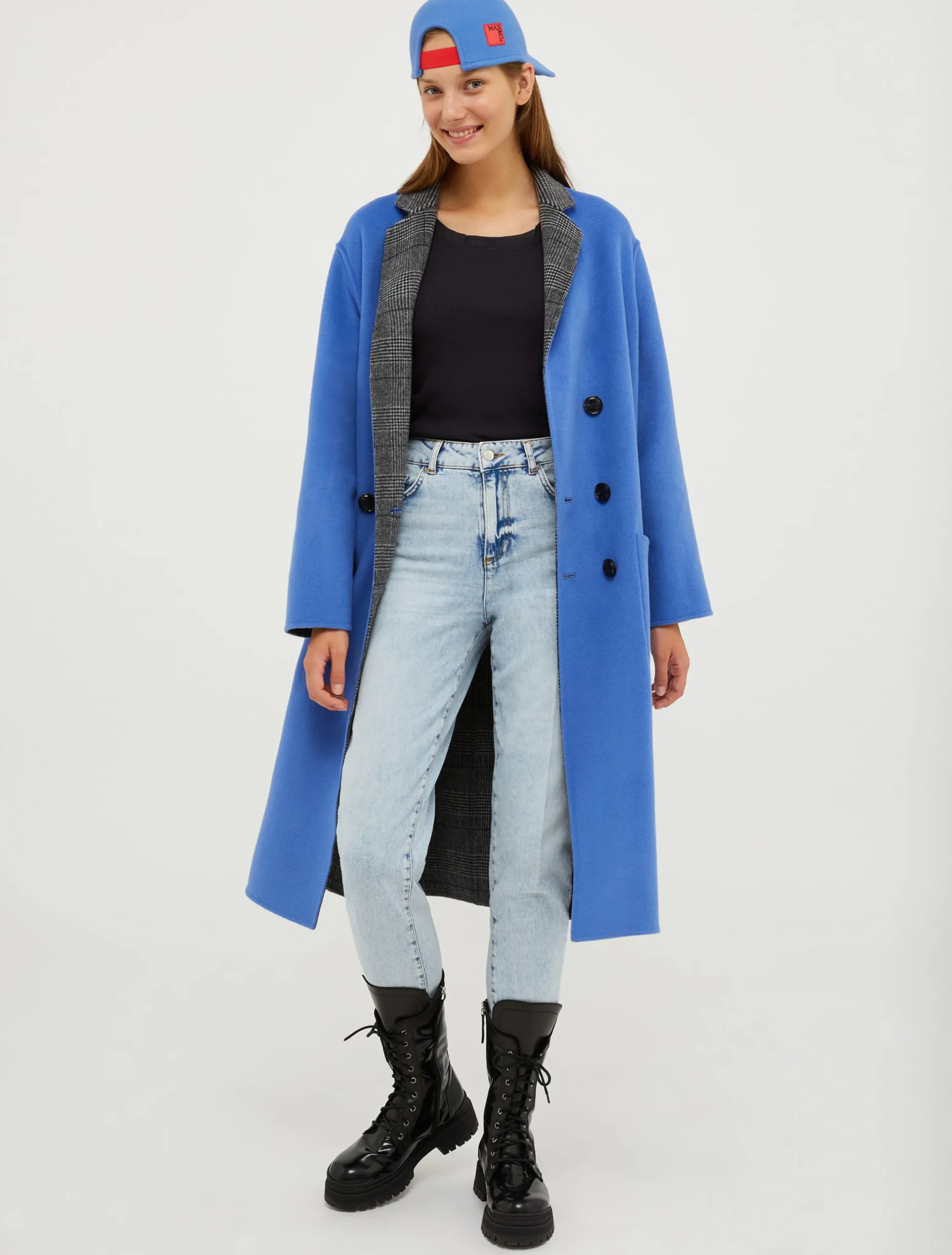 Reversible wool coat