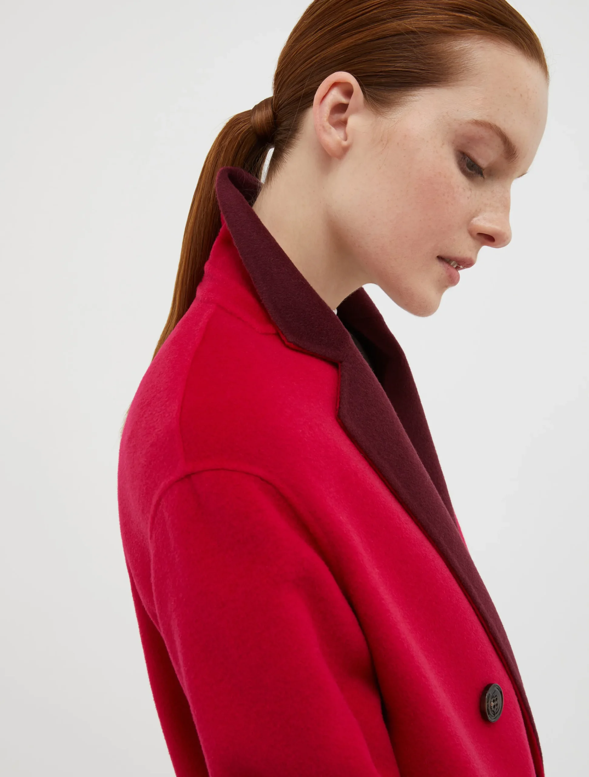 Reversible wool coat