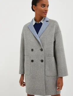 Reversible wool coat