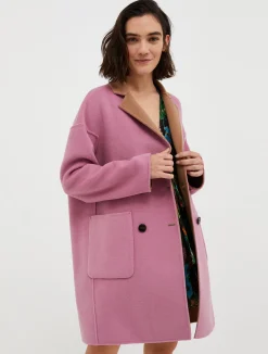 Reversible wool coat