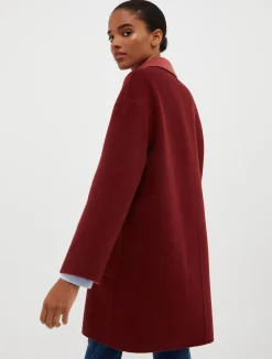 Reversible wool coat