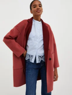 Reversible wool coat