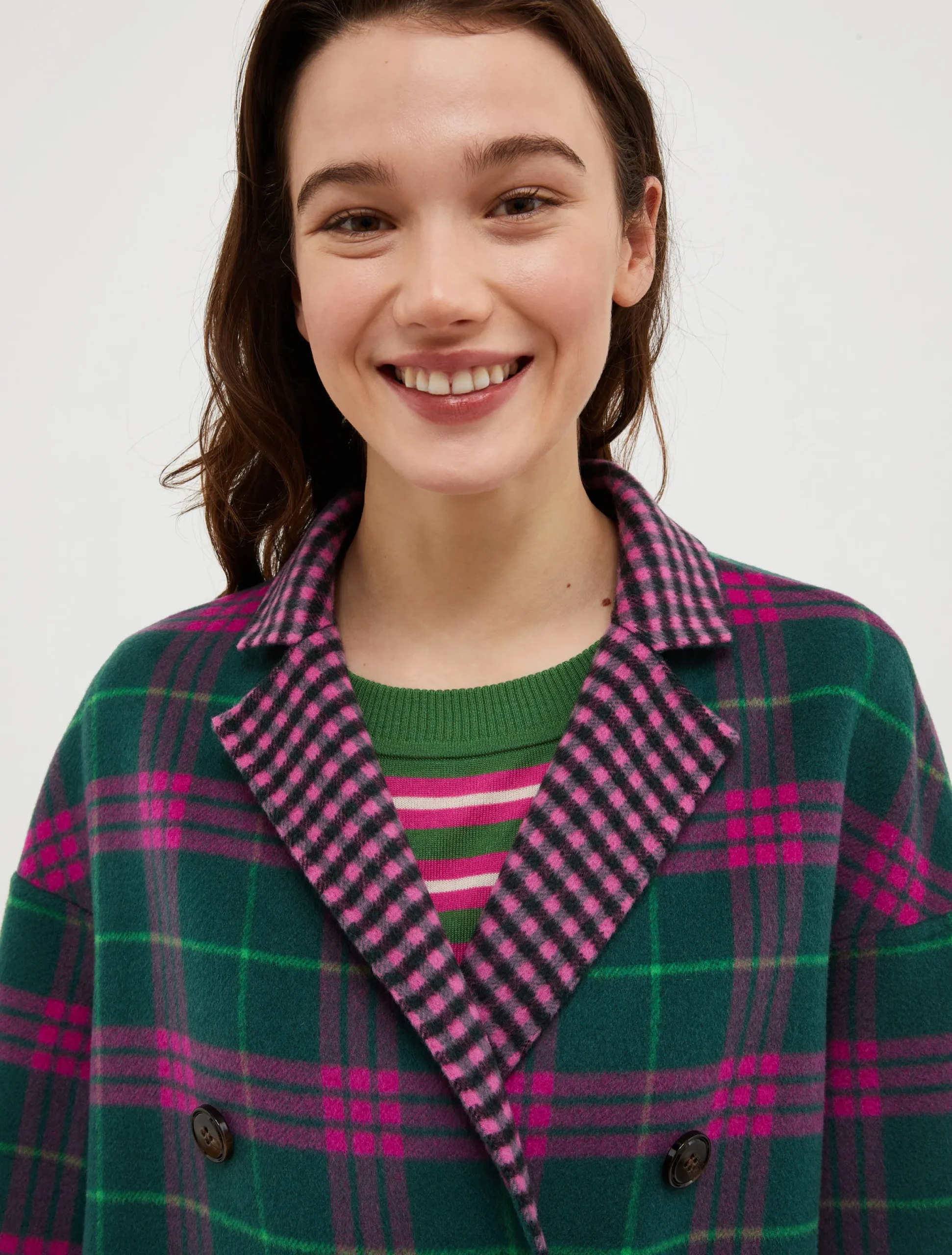 Reversible wool coat