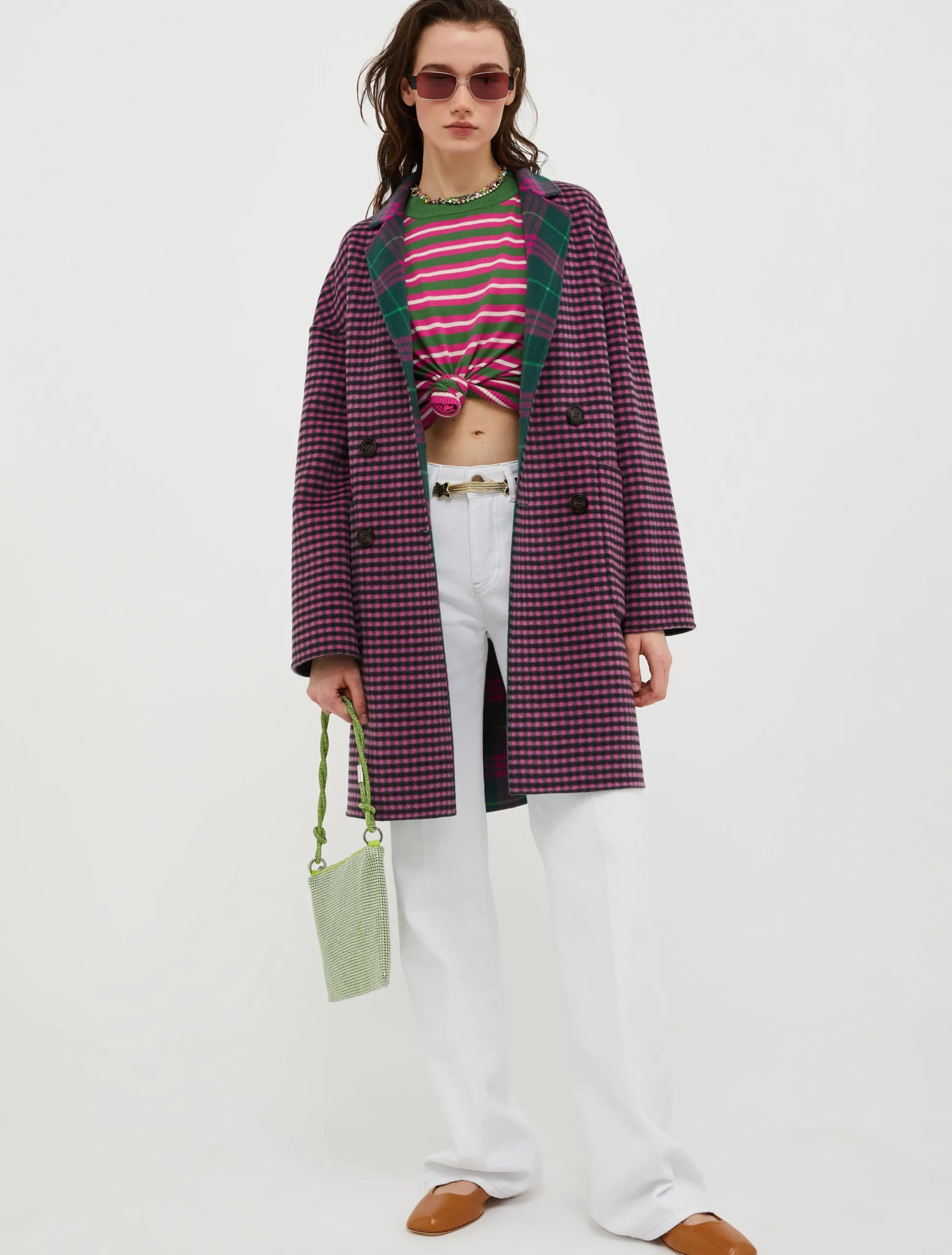 Reversible wool coat