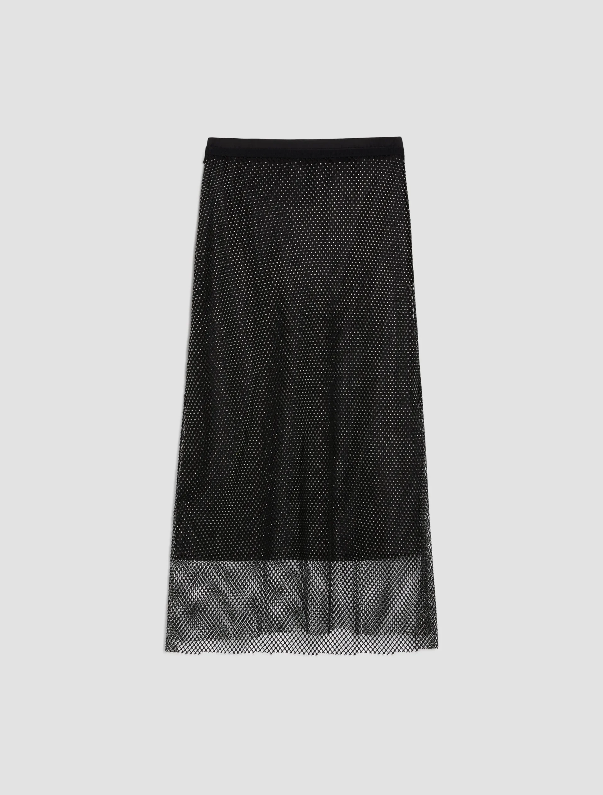 Rhinestone-embellished midi skirt