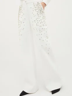 Rhinestone-embellished trousers