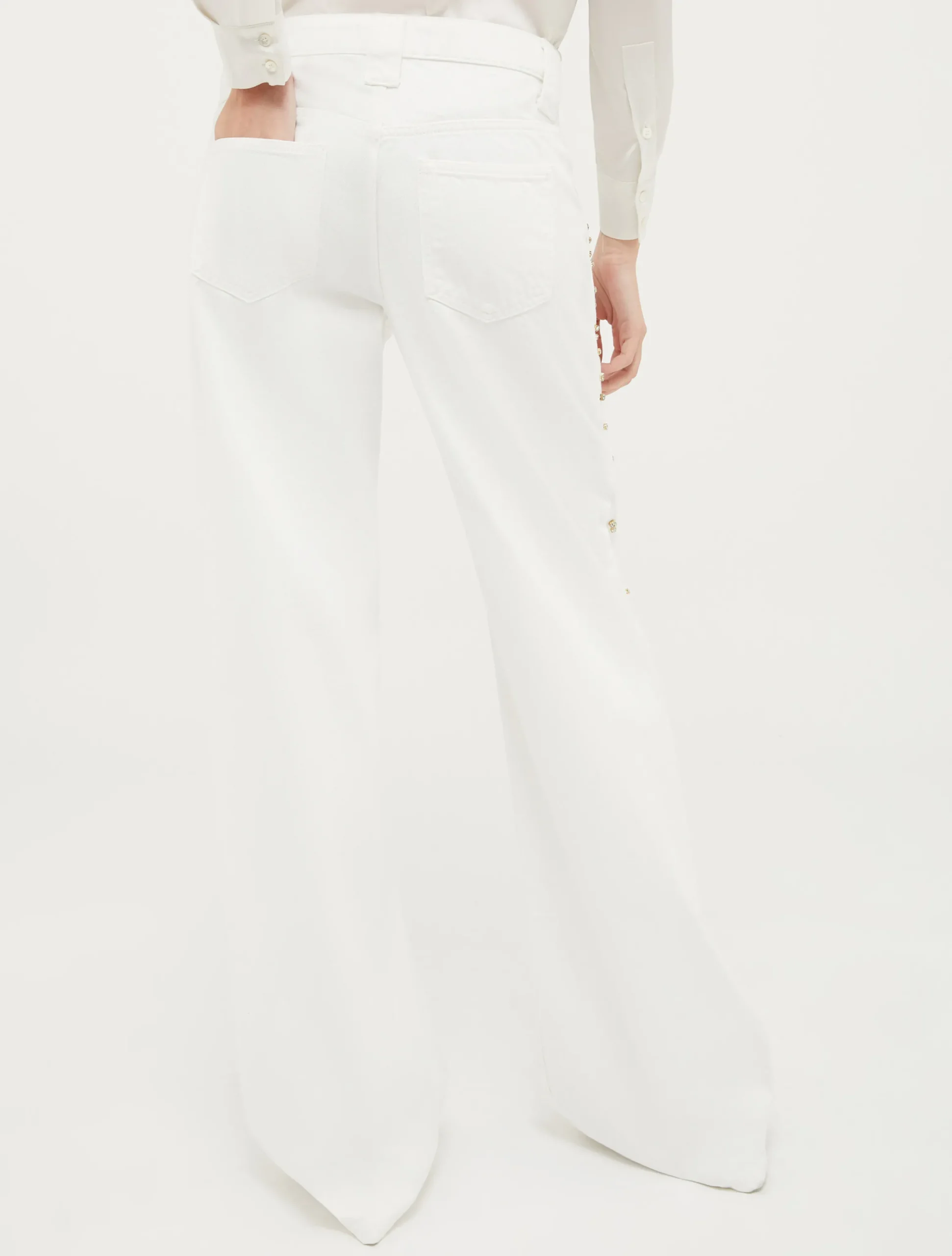 Rhinestone-embellished trousers