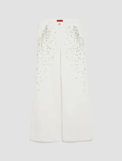 Rhinestone-embellished trousers