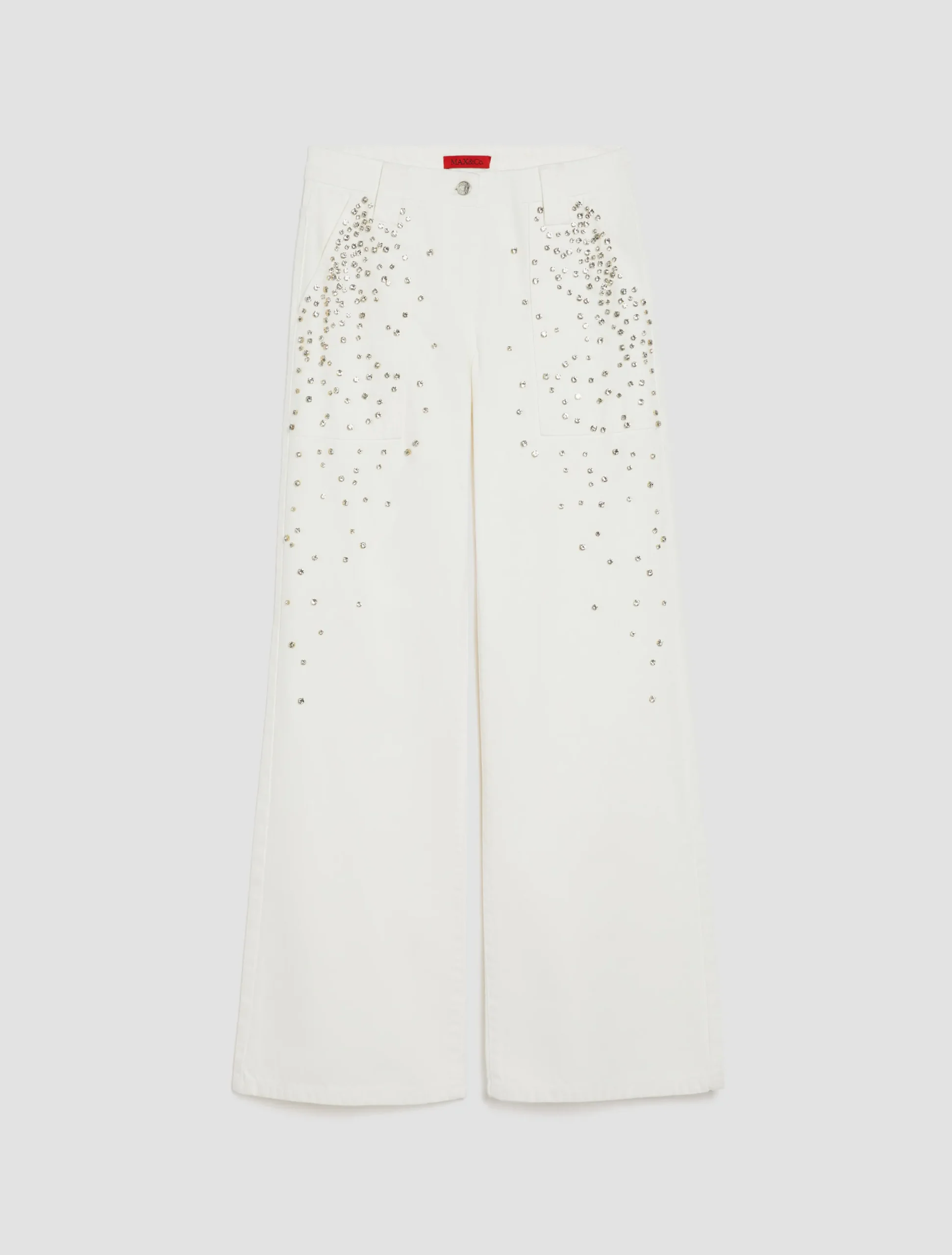 Rhinestone-embellished trousers