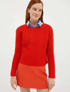 Ribbed cotton and modal jumper