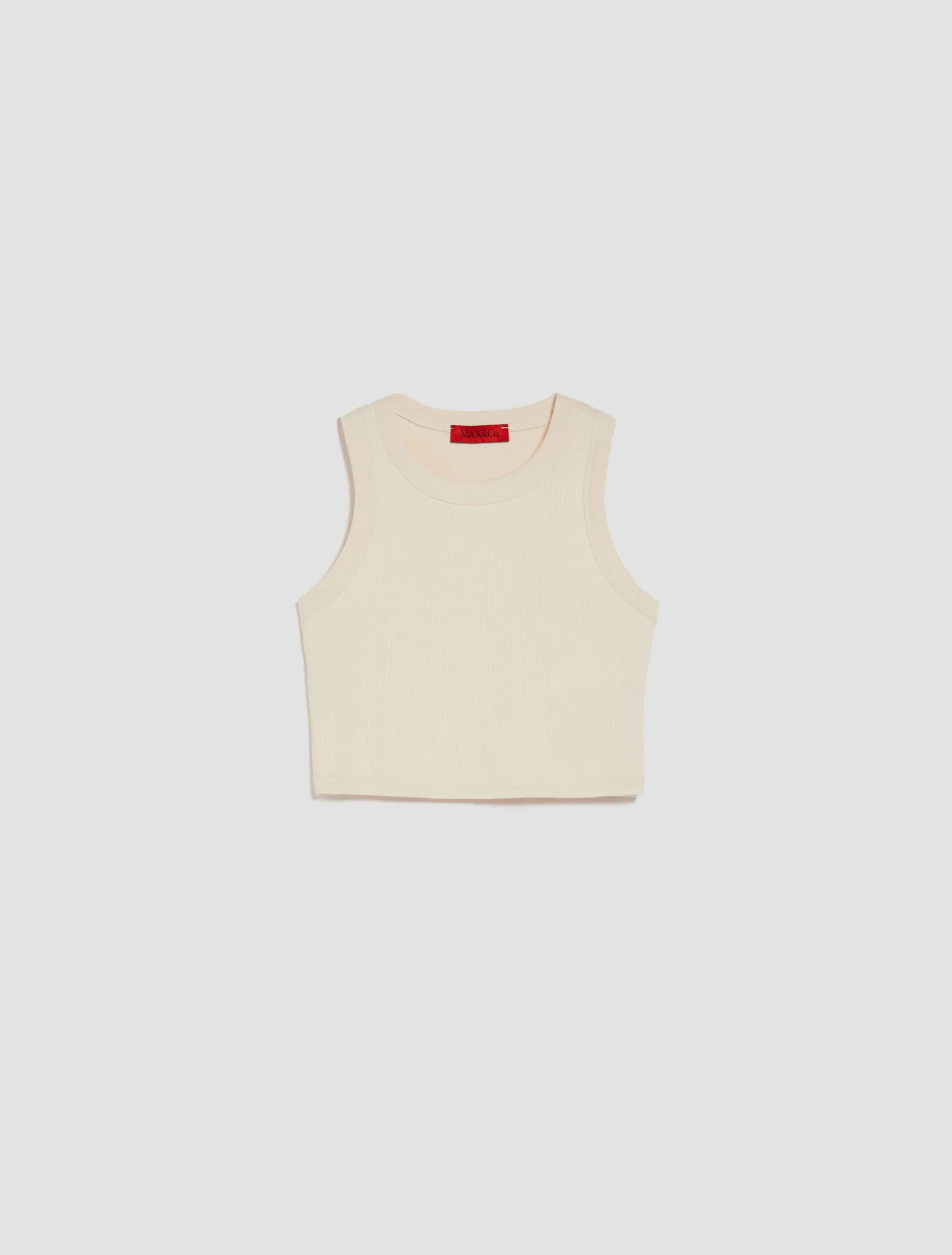 Ribbed cotton cropped top