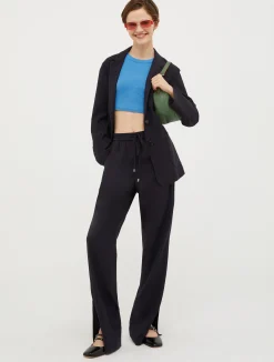 Ribbed cotton cropped top