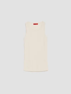 Ribbed cotton tank top