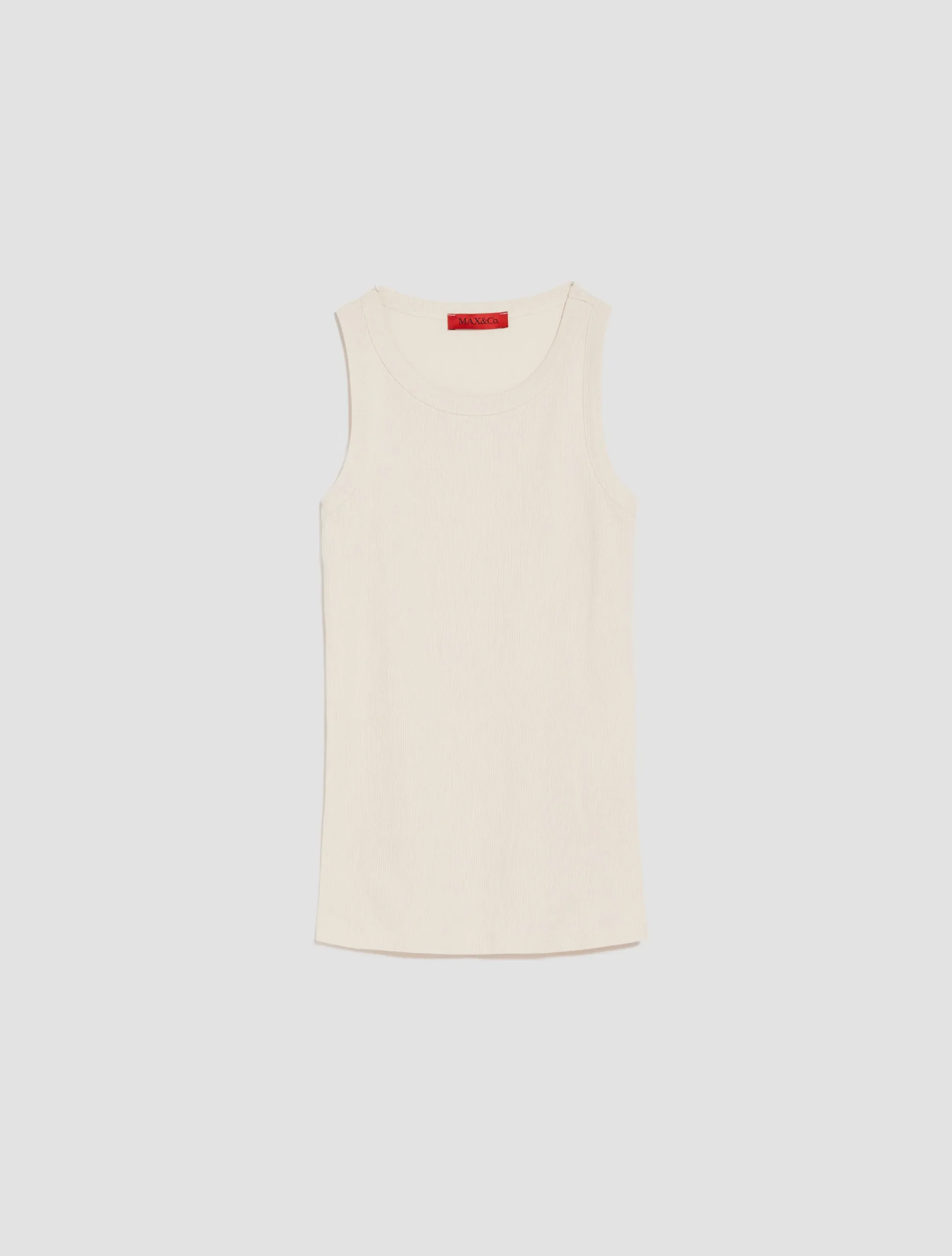 Ribbed cotton tank top