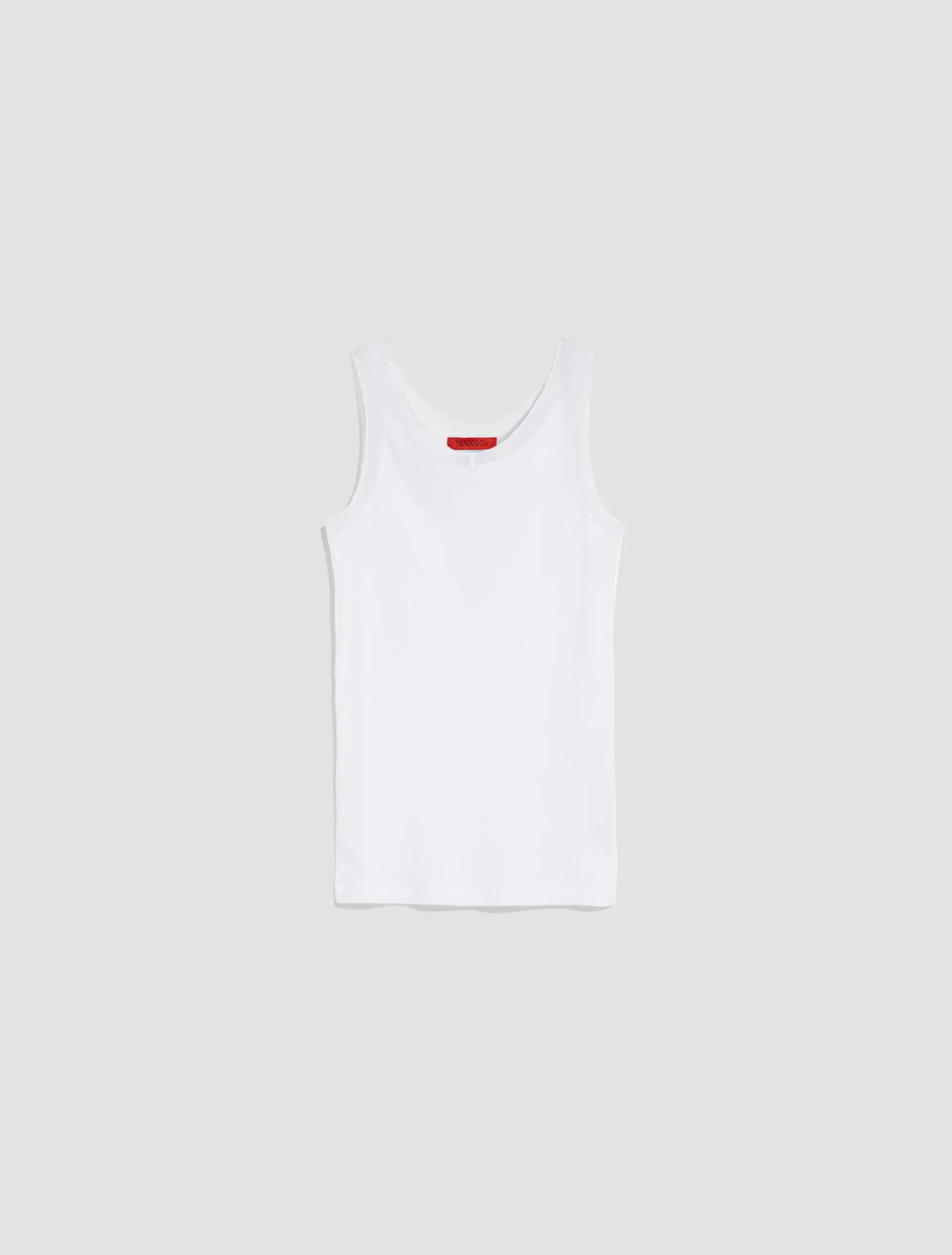 Ribbed cotton-jersey tank top