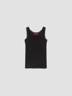 Ribbed cotton-jersey tank top