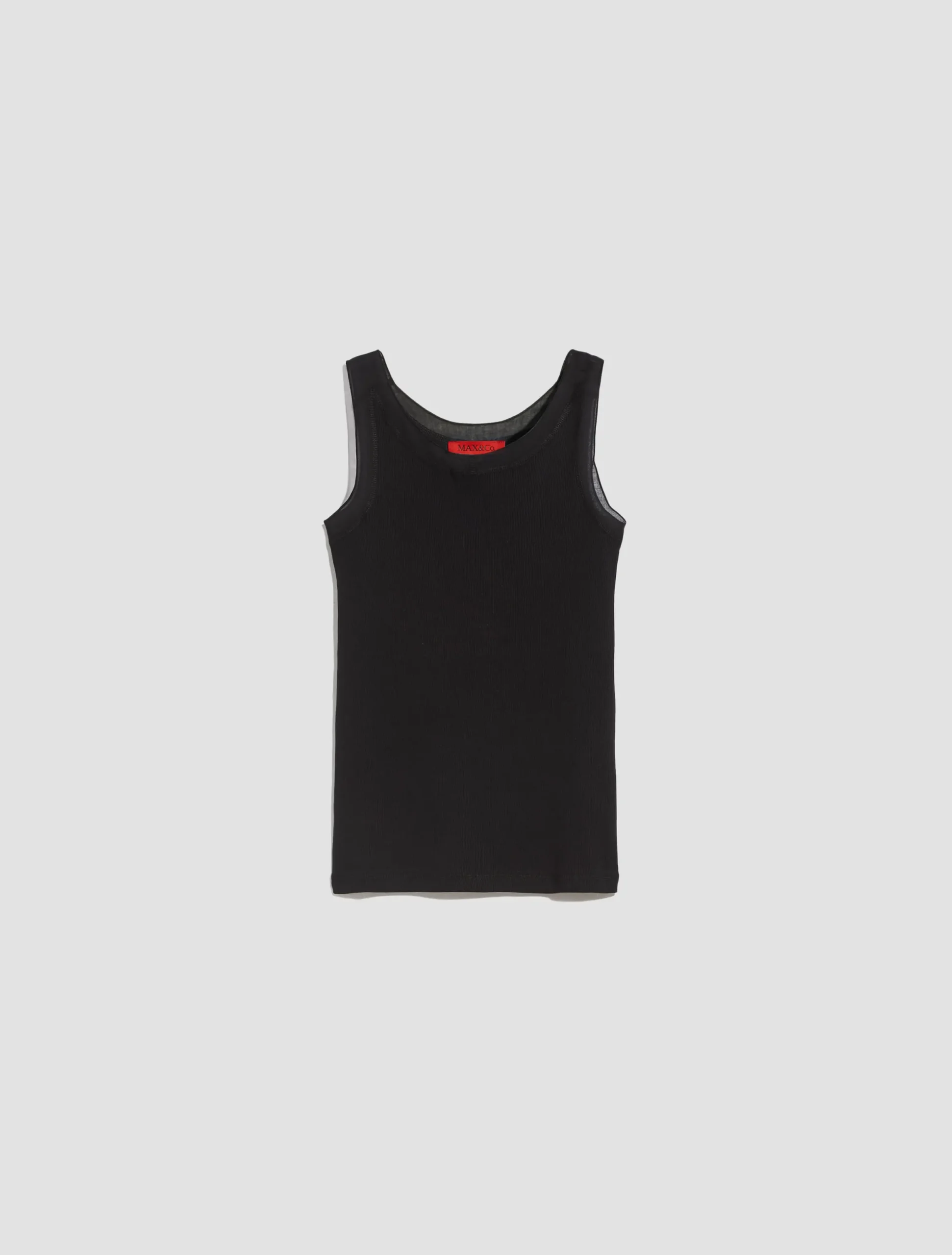 Ribbed cotton-jersey tank top