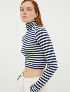 Ribbed cropped T-shirt
