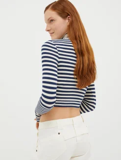 Ribbed cropped T-shirt