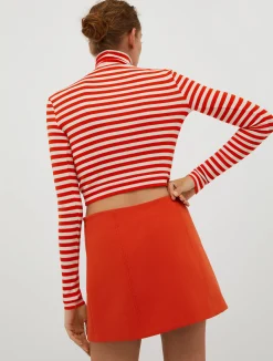 Ribbed cropped T-shirt