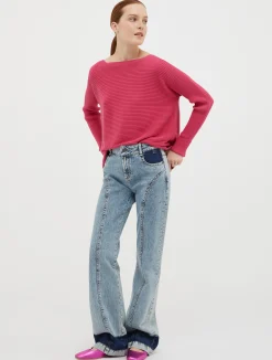 Ribbed knitted jumper